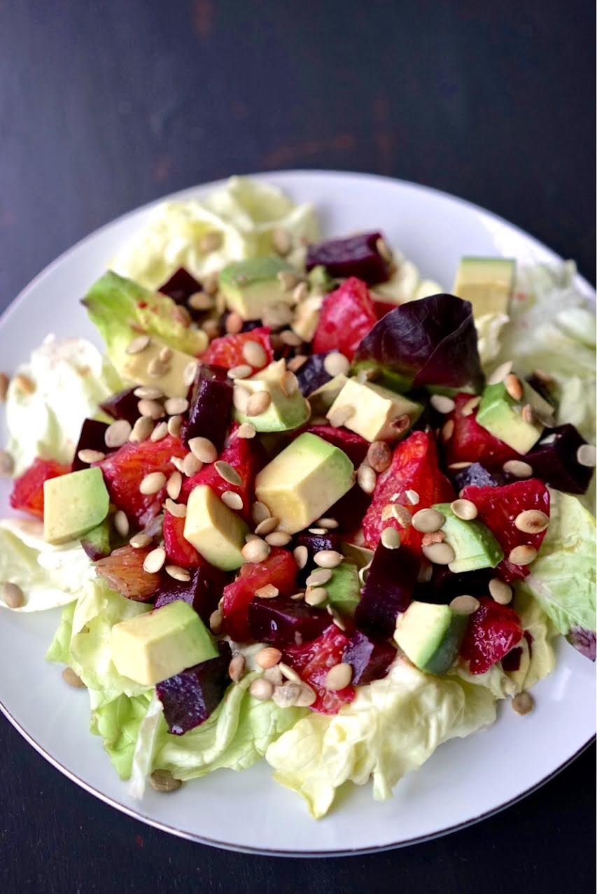 Butter Lettuce Salad with Roast Beets, Orange & Avocado Living